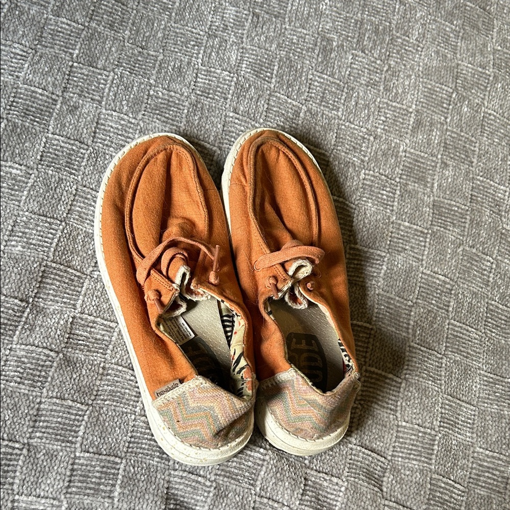 Hey Dude Orange Women's Moccasins